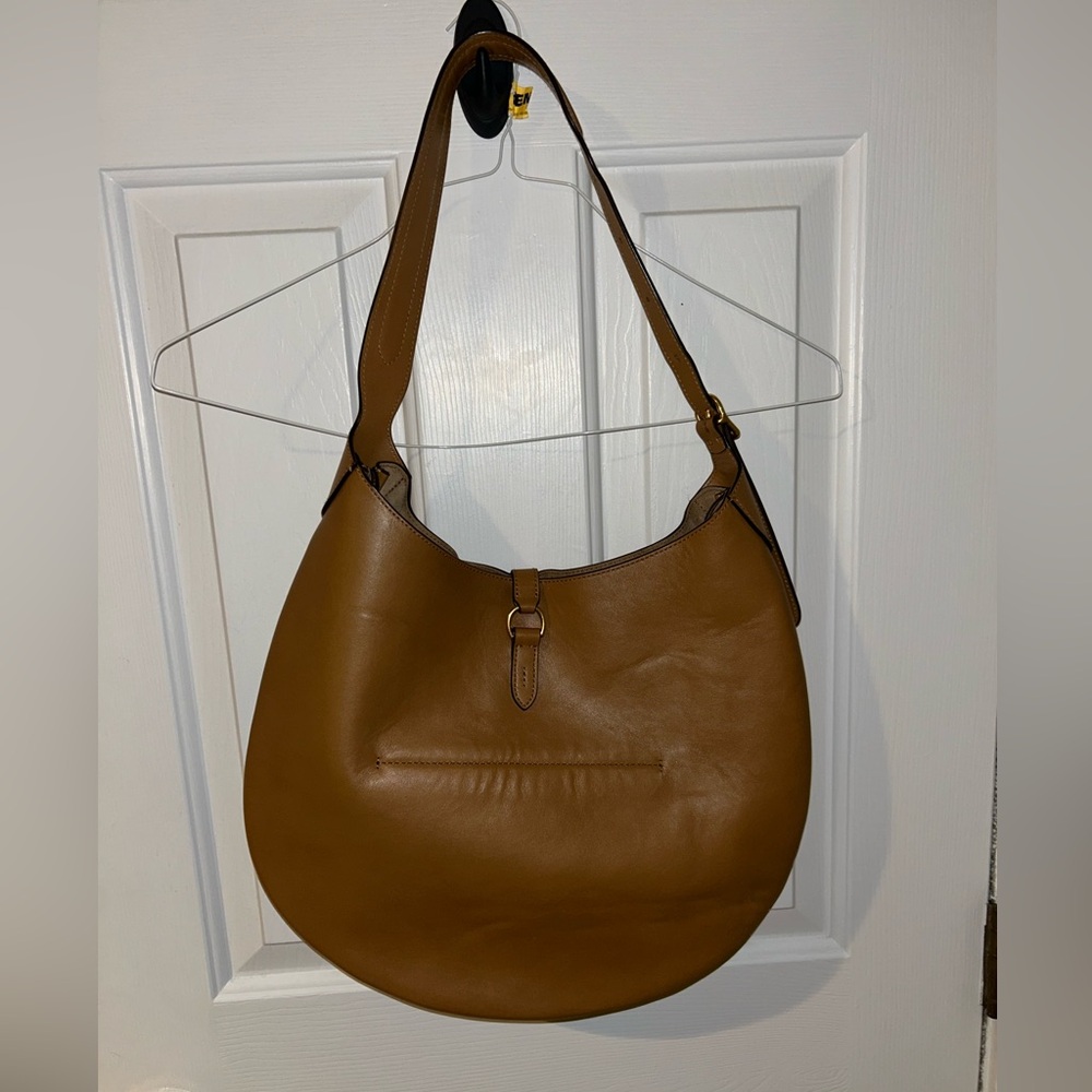Ralph Lauren Cognac Leather Hobo Shoulder Bag - Picture 5 of 9